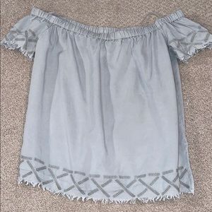 Anthropology cloth&stone strapless shirt